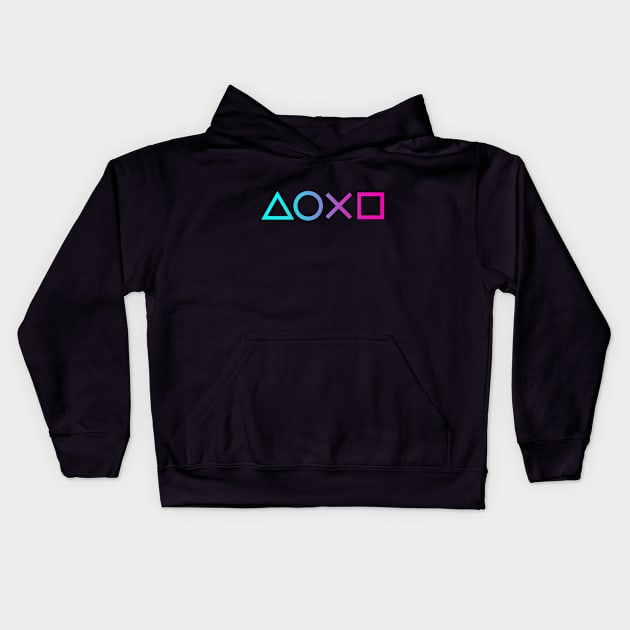 PS4 Ombre [Large Print] Kids Hoodie by TealYEEZUS